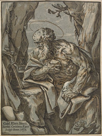 Sint Hiëronymus, 1637 door Bartolommeo Coriolano